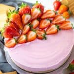 no bake strawberry Cheesecake